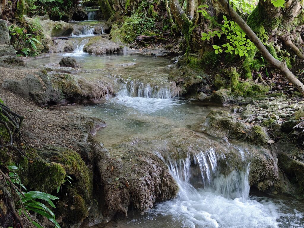 Uracher Wasserfall Wanderung - mit der schönen Bachlandschaft des Brühlbachs